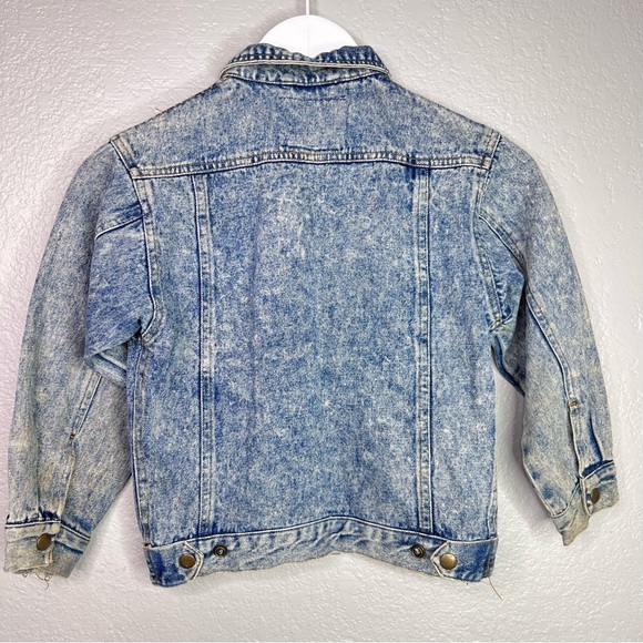 Vintage distressed denim jacket kids size 6 - Picture 2 of 8